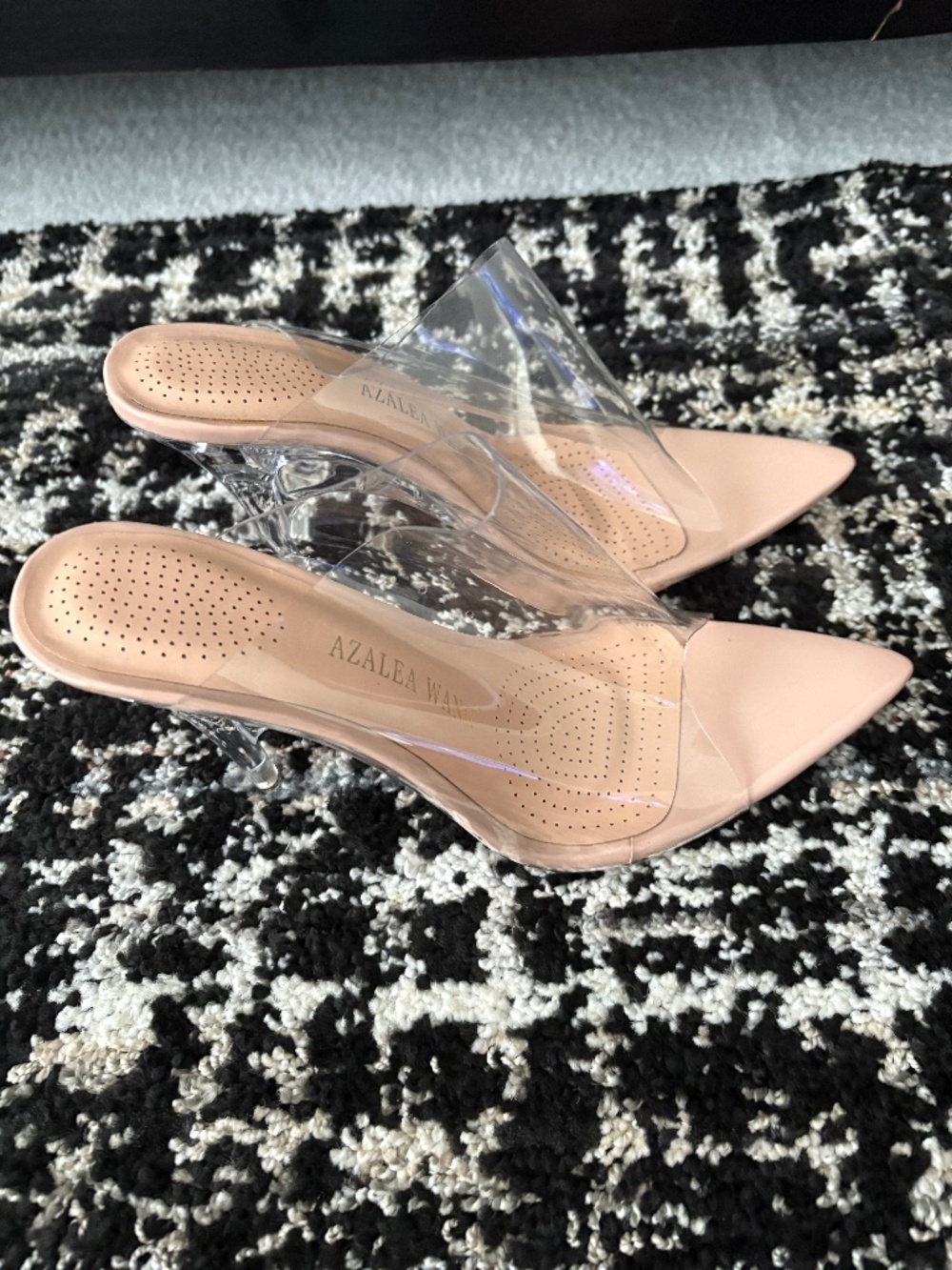 Azalea Wang Pointed Toe Nude Sandals